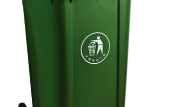 Aksonz Plastic Garbage Bin with wheel and pedal Fo