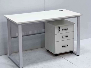 Writing desk with 3 drawer pedestal For Sale