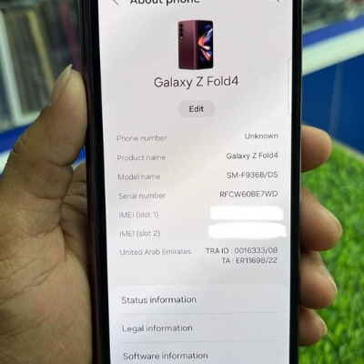 Samsung Z Flod 4 12/512gb Tra burgendy For Sale