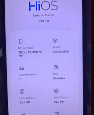 20 pro camon 8+8=16gb ram 256gb storage for sale