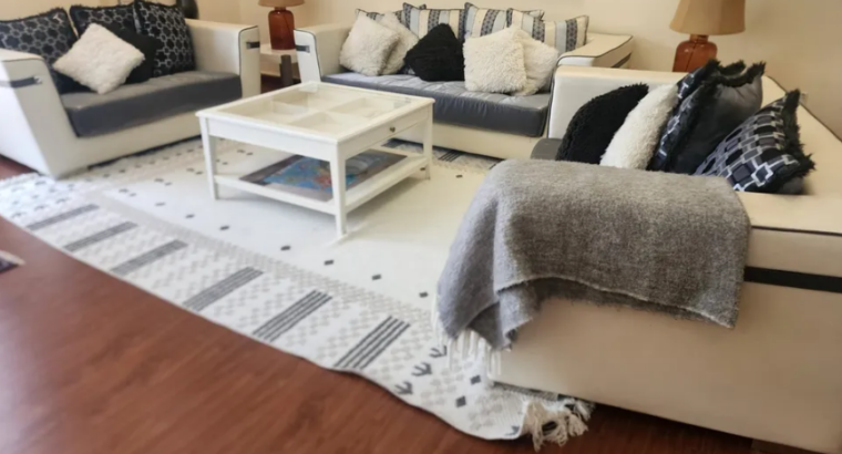 Complete Saloon Set 2+2+3 with cushions for sale