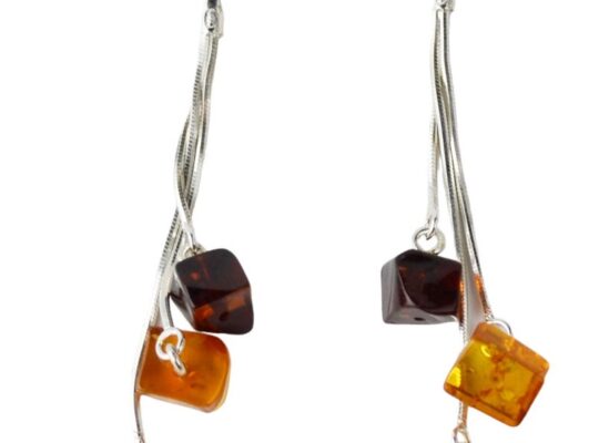 Baltic amber multicolor earrings For Sale
