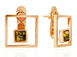 Gold-plated earrings Gravity For Sale