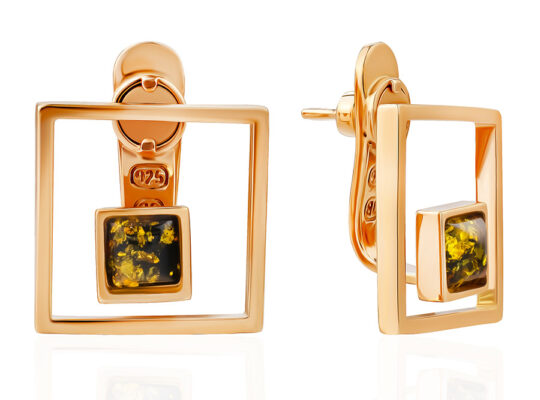 Gold-plated earrings Gravity For Sale