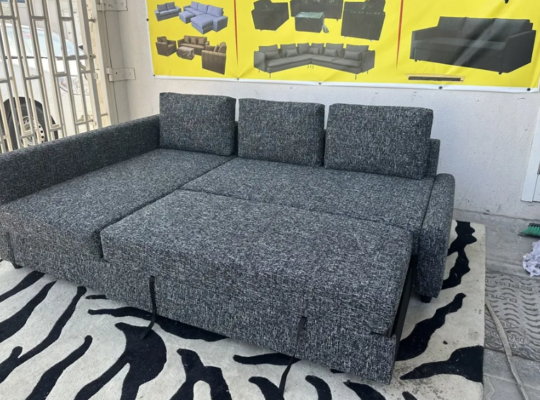 L shaped sofa come bed with storage for sale