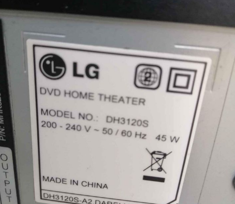 LG 5.1ch Bluetooth Dvd Home Theatre For Sale