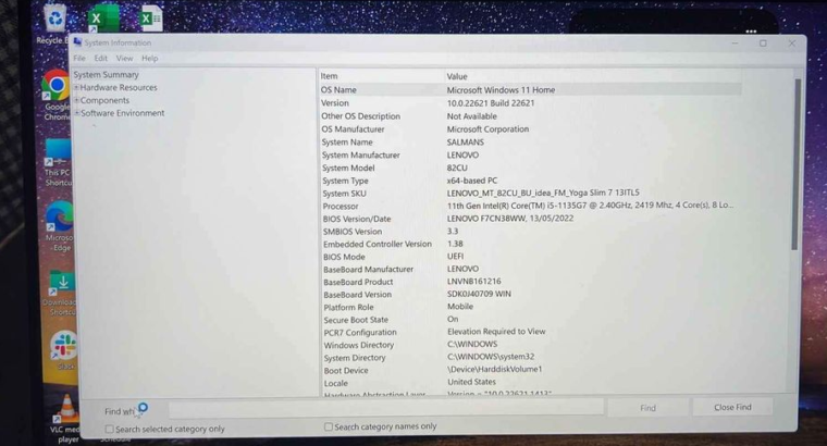 Lenovo Yoga Slim 7 13ITL5 – i5 11th Gen – Win11 Fo