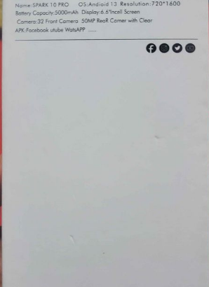 Spark 10pro 8+8=16gb ram storage 256gb for sale