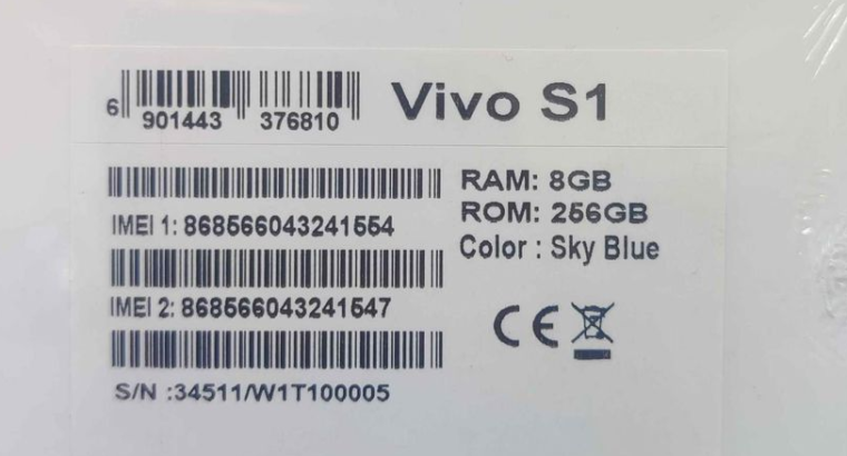 VIVO S1 8GB RAM 256GB STORAGE WITH BOX FOR SALE