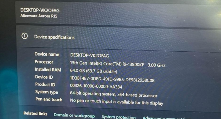 Alienware Aurora R15 For Sale