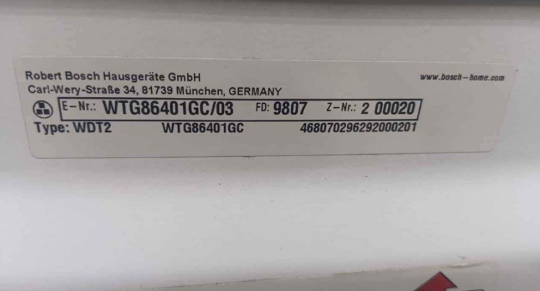 Bosch dryer 9 KG latest model for sale