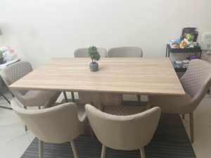 Dining table with 6 chairs for sale