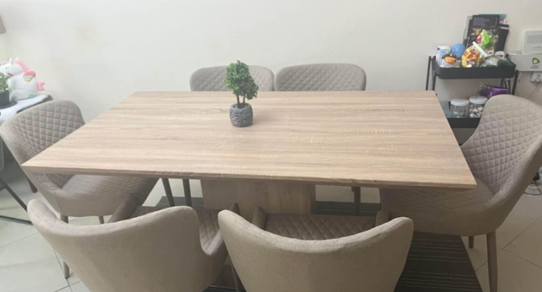 Dining table with 6 chairs for sale