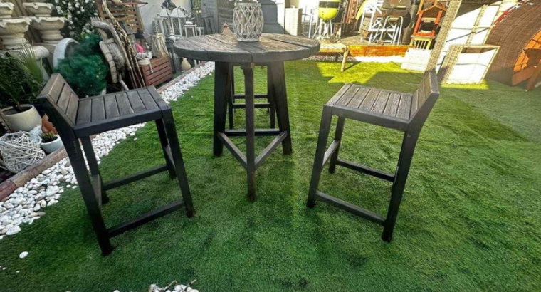 High table with 3 chairs for sale