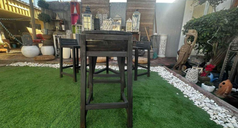 High table with 3 chairs for sale