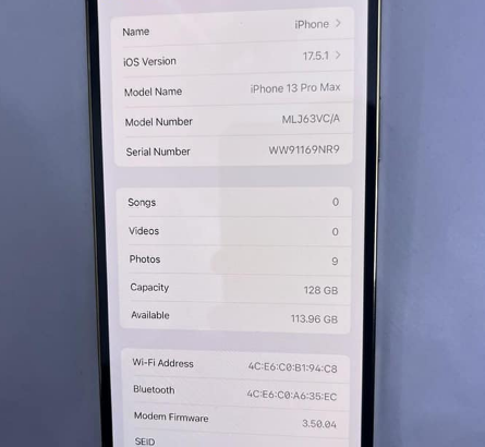 IPhone 13Pro Max 128Gb For Sale