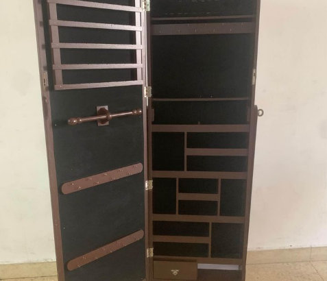 Jewelry cabinet with mirror for sale