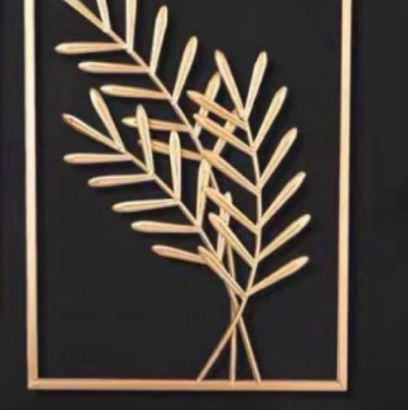 Golden Leaf Wall Hanging Decor For Sale