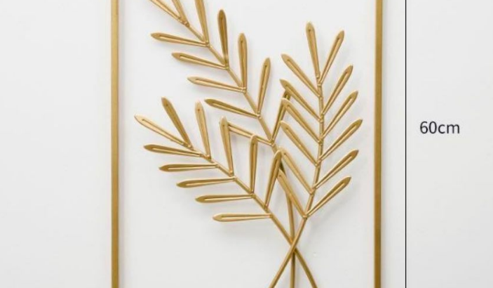 Golden Leaf Wall Hanging Decor For Sale