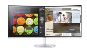 Samsung White Color 34 Inch Wide Screen For Sale