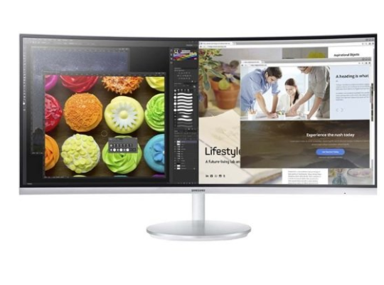 Samsung White Color 34 Inch Wide Screen For Sale