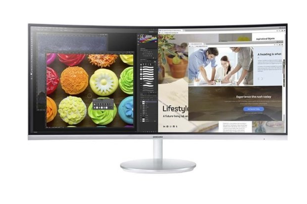 Samsung White Color 34 Inch Wide Screen For Sale
