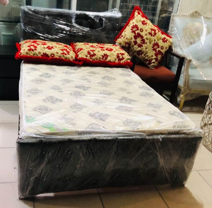 Twin size fabric bed for sale