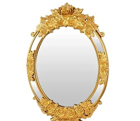 Creative Luxury Carved Flowers Wall Hanging Mirror