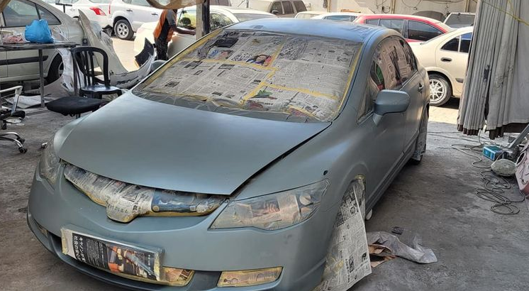 Auto car DaiAuto car Daintnting and painting giraj