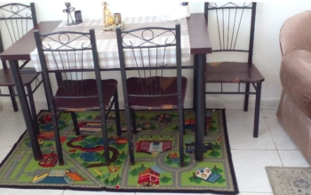 Dining table & 4 chairs & carpet for sale