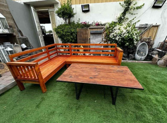 Garden Wooden Sofa with high dining table for sale