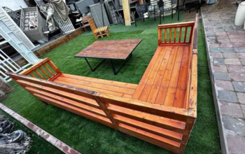 Garden Wooden Sofa with high dining table for sale