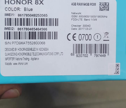 Honor 8x 6GB 128GB For Sale
