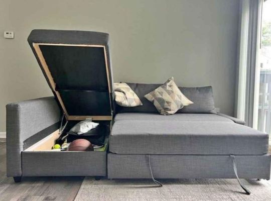 Ikea L Shape Sofa Bed With Storage For Sale