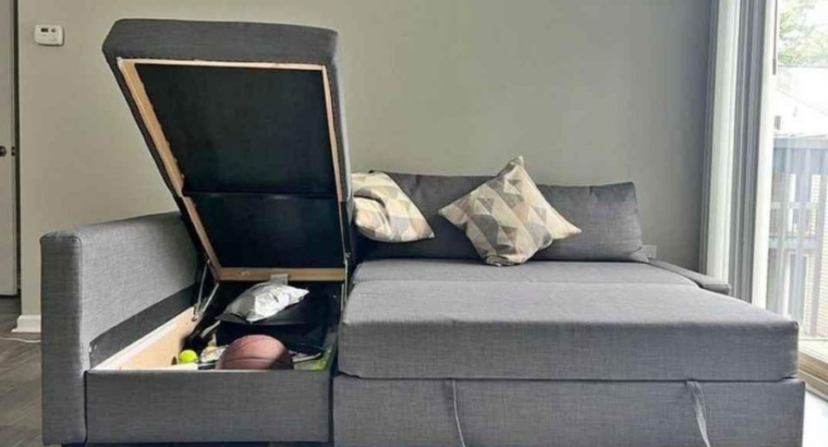 Ikea L Shape Sofa Bed With Storage For Sale
