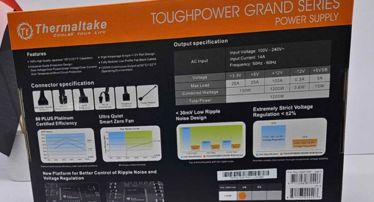 POWER SUPPLY THERMAL TAKE RGB 1200 W For Sale