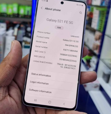 Samsung s21fe 5g 8/256gb tra dual sim for sale