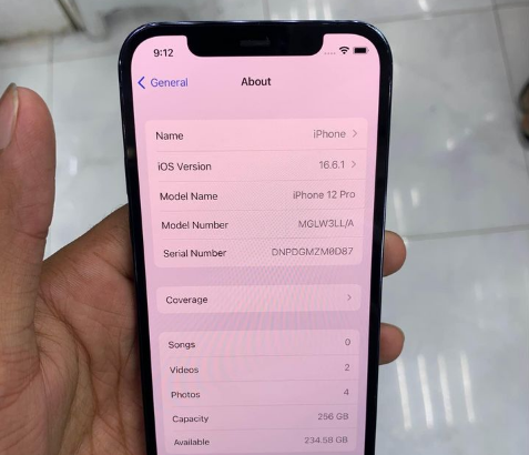 iPhone 12 Pro 256GB Storage All Original For Sale
