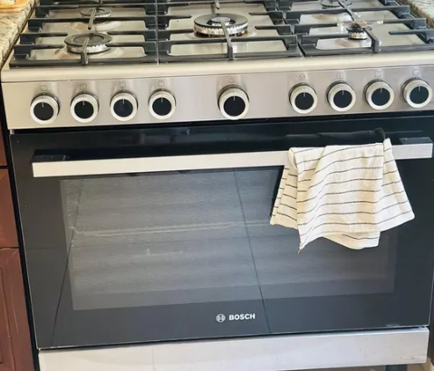 Bosch gas cooker 90×60 cm stainless steel For Sale