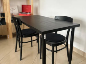 Dining table with two chairs for sale