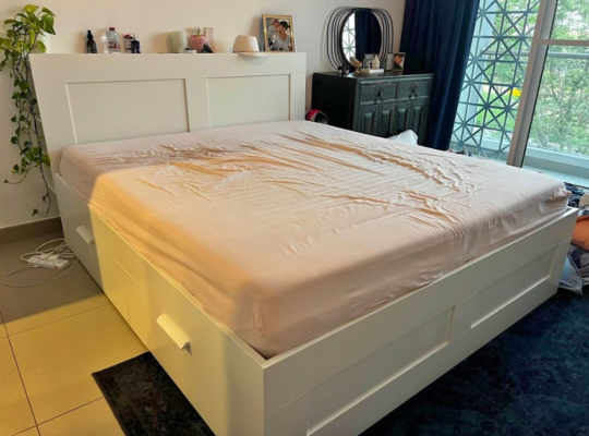 Kingsize bed “Brimnes” Ikea For Sale