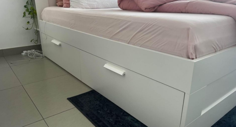 Kingsize bed “Brimnes” Ikea For Sale