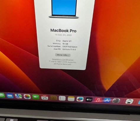MacBook Pro m1 with 16 gb ram and 512 Ssd for sale