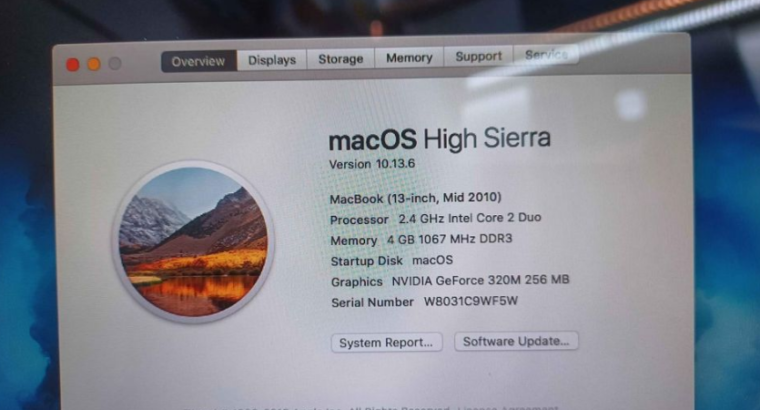 Macbook 4GB Ram and 500GB Hard For Sale