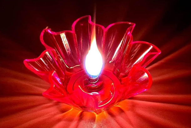 PHRI Diwali shadow diyas Set Of 12 different colou
