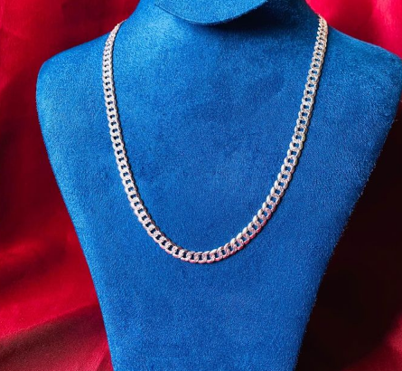 Beautiful ITALIAN SILVER 925 Flat curb Chain For