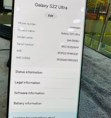 Samsung S22 Ultra 512GB For Sale