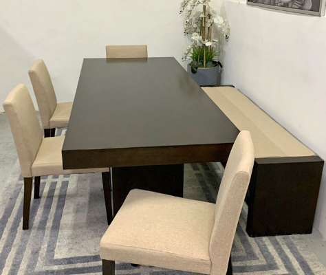 Dining Table with bench and 4 chairs for sale