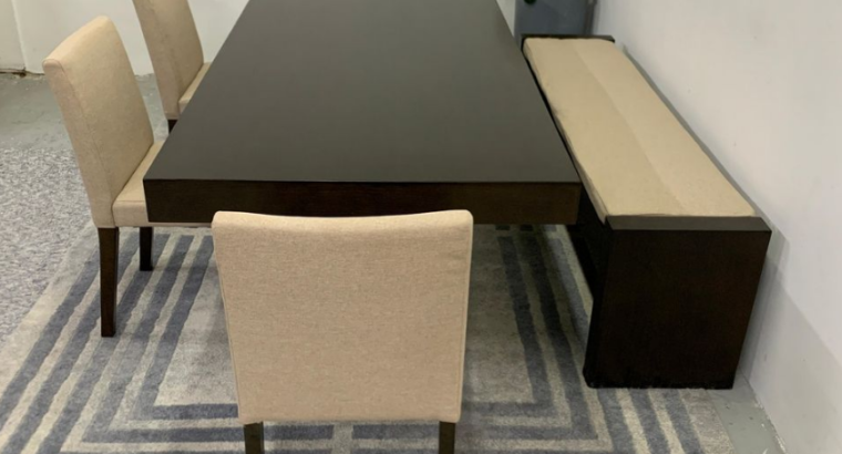 Dining Table with bench and 4 chairs for sale