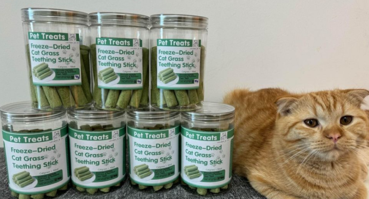 Freeze Dried Cat Grass Teething Stick For Sale